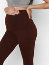 High-rise Maternity Joggers Pants- Brown