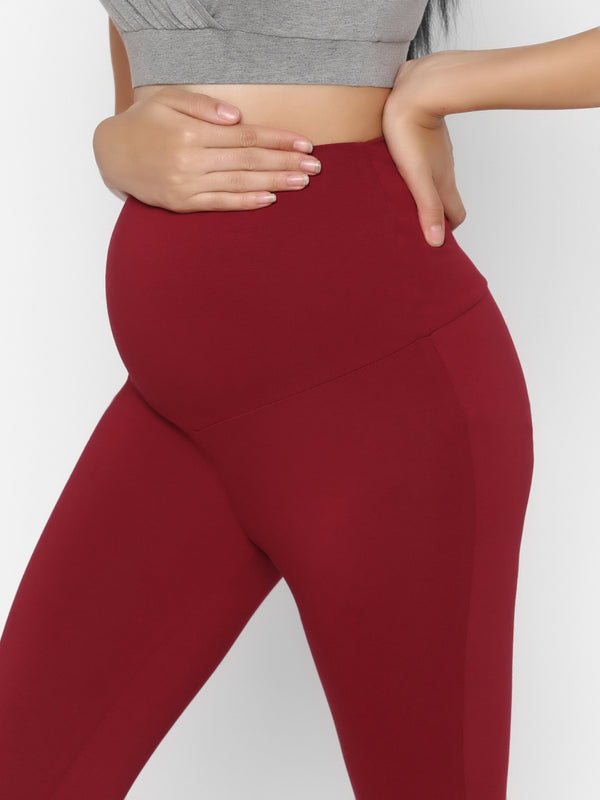 Maroon Maternity Leggings