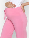Pink Maternity Pants With Drawstring
