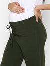 Green Maternity Pants With Drawstring