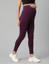 Cotton Maternity Leggings- Purple