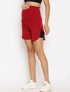 Maternity Active Shorts Set- Maroon