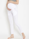 Straight-Leg Maternity Pants- White