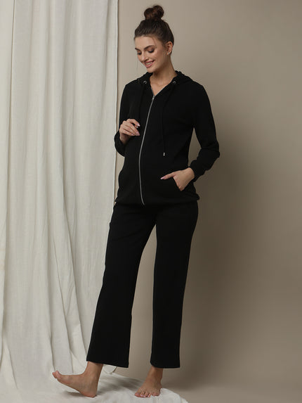 2pc. Maternity Lounge Set- Black