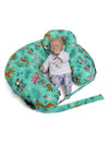 Feeding Pillow with Adjuster & Baby Head Pillow- Jungle print