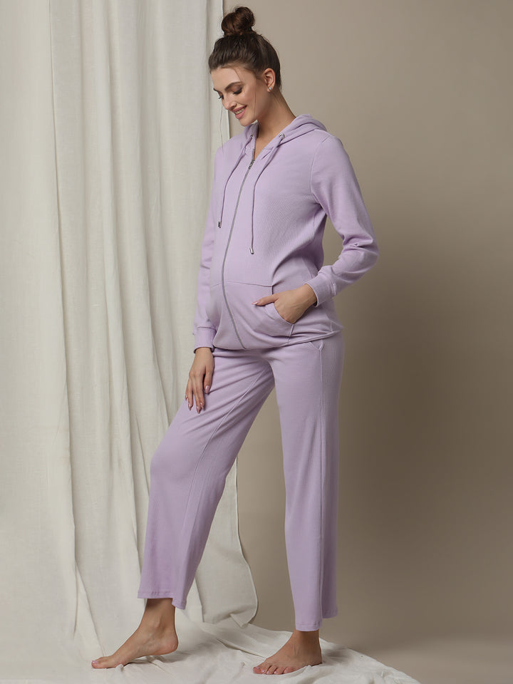2pc. Maternity Pyjama + Hoodie Set