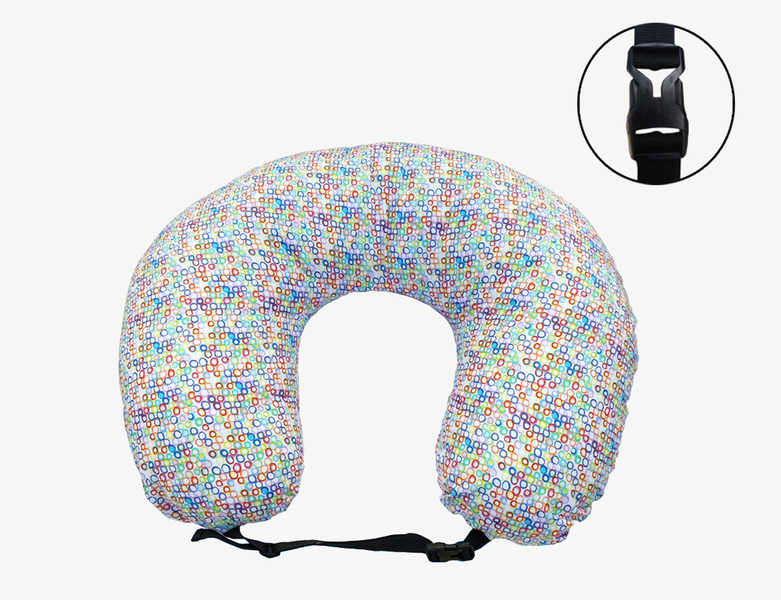 Nursing pillow with detachable belt and removable cover