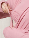 Zipless Maternity Dress with Slit- Pink