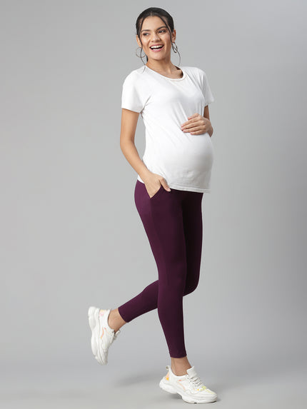 Purple Maternity Leggings