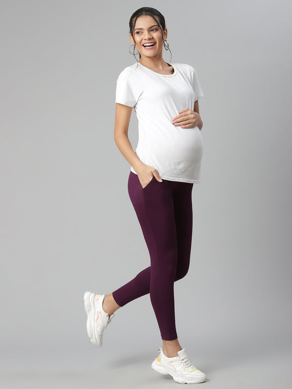 Purple Maternity Leggings