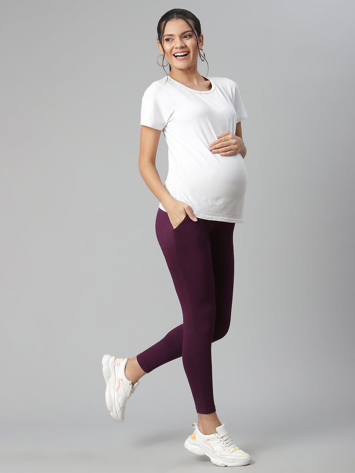 Purple Maternity Leggings
