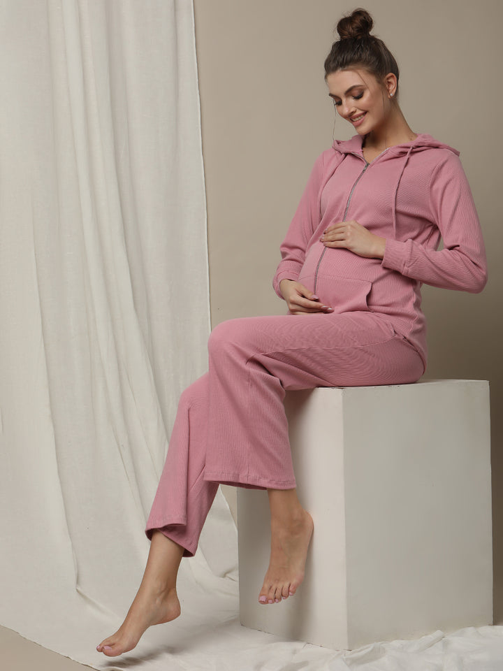 2pc. Maternity Pyjama + Hoodie Set