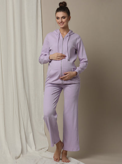 2pc. Maternity Lounge Set- Purple