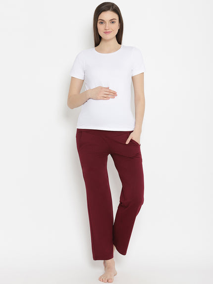 Maroon Maternity Pants
