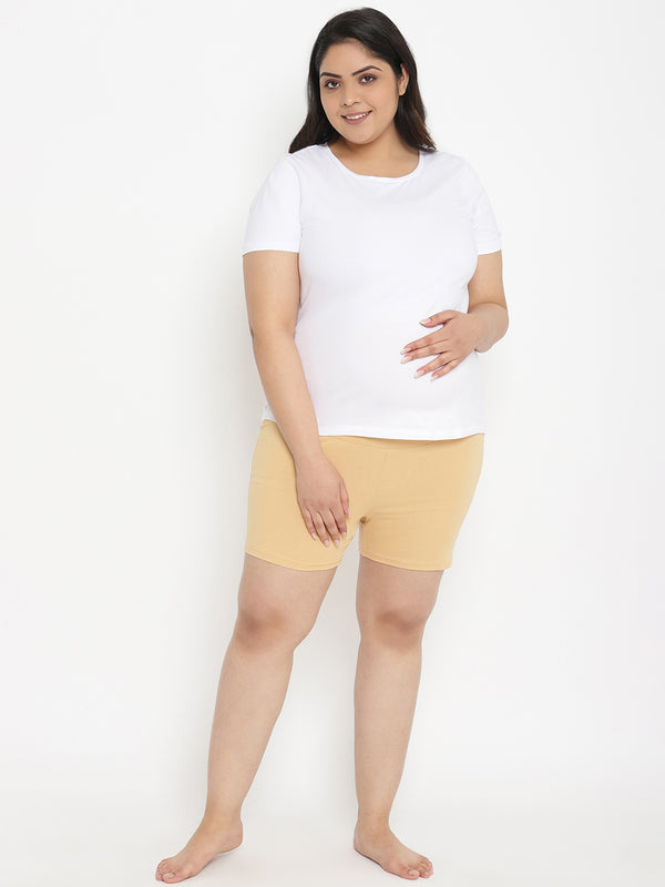 Plus Size Maternity Over Belly Shorts