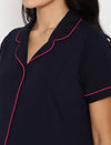 Maternity Night Suit Shorts Set- Navy Blue