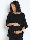 Maternity/Feeding Cover Poncho- Black