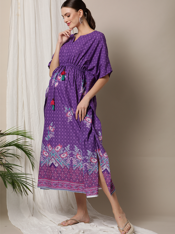 Floral Print Maternity Kaftan