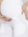Straight-Leg Maternity Pants- White