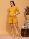 Maternity Shorts with T-shirt Set- Casablanca
