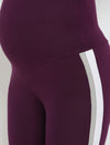 2pc. Maternity Activewear T-Shirt & Leggings Set- Purple