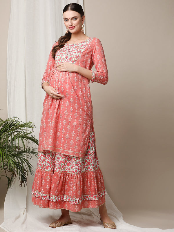 Floral Maternity Suit Set