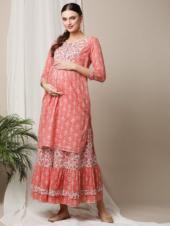 Floral Maternity Suit Set