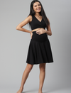 Maternity Adjustable Flared Skirt - Black