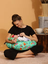 Feeding Pillow with Adjuster & Baby Head Pillow- Jungle print
