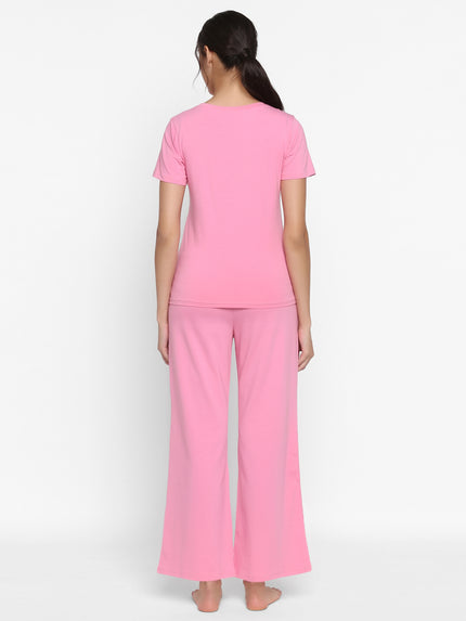 Pink Maternity Tee & Pajama Se