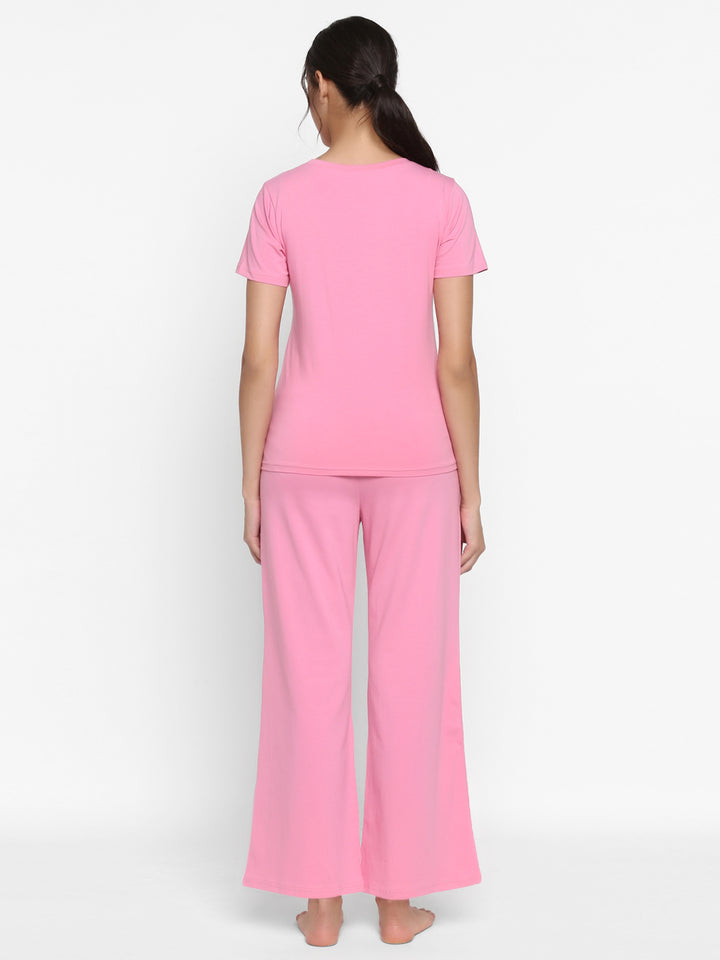Pink Maternity Tee & Pajama Se