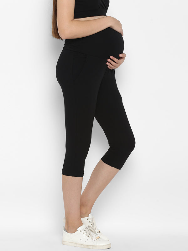 Buy Maternity Capri Leggings - Black