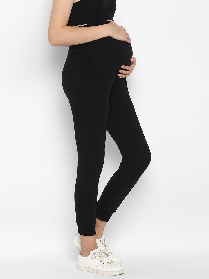 Cotton Jersey Maternity Jogger Pants