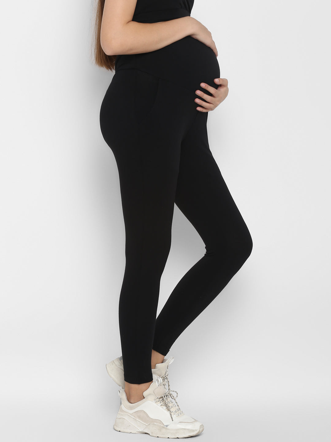 QGGQDD 2 Pack Maternity Leggings Over The Belly with Pockets, Womens Black  High Waisted Workout Pregnancy Pants at Amazon Women's Clothing store