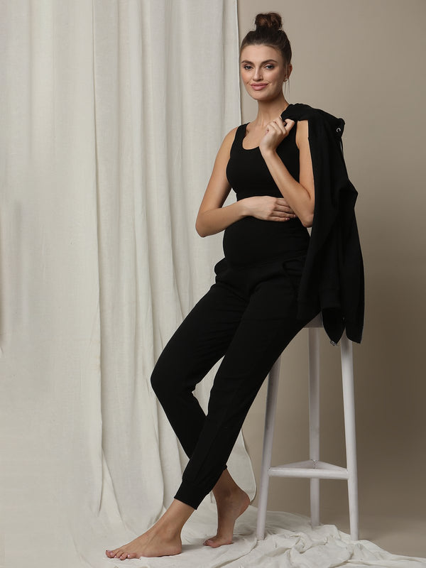 Maternity Rib-Knit Joggers