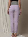 Stretchy Rib Maternity Jogger Pants- Purple