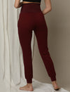 2pc. Maternity Hoodie & Jogger Lounge Set- Burgundy