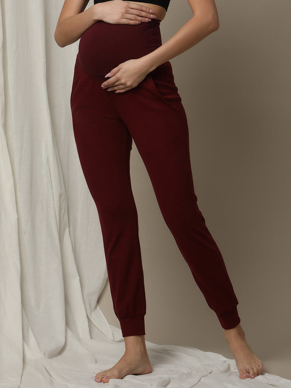 Maternity Rib-Knit Joggers
