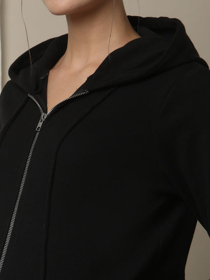 2pc. Maternity Hoodie & Jogger Lounge Set- Black