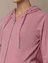 2pc. Maternity Hoodie & Jogger Lounge Set- Pink
