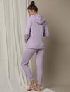 2pc. Maternity Hoodie & Jogger Lounge Set- Purple