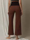 Maternity High-Waist Lounge Sleep Pants- Brown