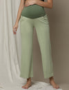 Maternity High-Waist Lounge Sleep Pants- Green