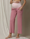 Maternity High-Waist Lounge Sleep Pants- Pink