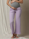 Maternity High-Waist Lounge Sleep Pants- Purple