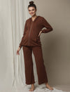 2pc. Maternity Lounge Set- Brown