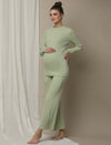 2pc. Maternity Lounge PJ Set- Green