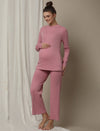 2pc. Maternity Lounge PJ Set- Pink