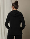 Rib Zipper Hooded Jacket