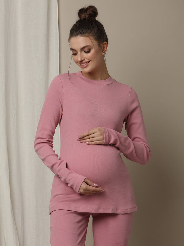 Maternity Rib long Sleeve T-shirt